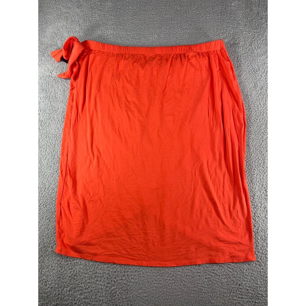 Ava & Viv Skirt Womens 2X Orange Stretch Waist Layered Flowy NWT - Picture 9 of 11